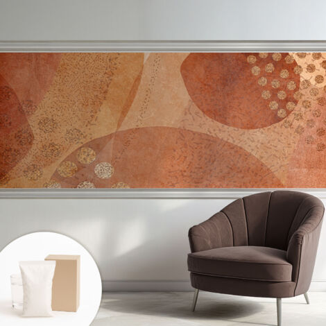 Carta Da Parati - Non Tessuto - Con Colla Inclusa - Per Interni - Ecologica - Con Ingresso - Soggiorno Composizioni terrose 250x104 cm