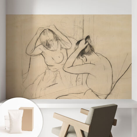 Carta Da Parati - Non Tessuto - Con Colla Inclusa - Per Interni - Ecologica - Con Ingresso - Soggiorno Elegante illustrazione 104x70 cm