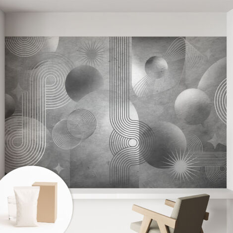 Carta Da Parati - Non Tessuto - Con Colla Inclusa - Per Interni - Ecologica - Con Ingresso - Soggiorno eleganza astratta 152x104 cm