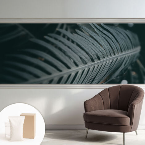 Carta Da Parati - Non Tessuto - Con Colla Inclusa - Per Interni - Ecologica - Con Ingresso - Soggiorno Foglia verde 250x104 cm