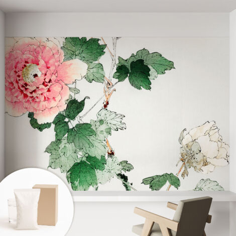 Carta Da Parati - Non Tessuto - Con Colla Inclusa - Per Interni - Ecologica - Con Ingresso - Soggiorno Sottigliezza floreale 152x104 cm