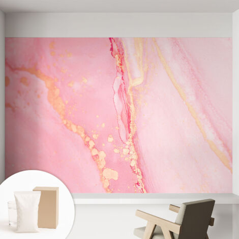 Carta Da Parati Non Tessuto - Decorazione Da Muro - Traspirante - Con Motivo - Per Camera Da Letto Cucina Astrazione pastello 152x104 cm