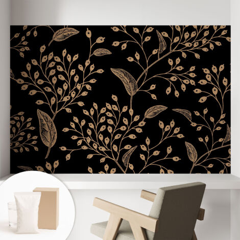 Carta Da Parati Non Tessuto - Decorazione Da Muro - Traspirante - Con Motivo - Per Camera Da Letto Cucina eleganza botanica 104x70 cm