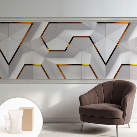 Carta Da Parati Non Tessuto - Decorazione Da Muro - Traspirante - Con Motivo - Per Camera Da Letto Cucina Geometria moderna 250x104 cm