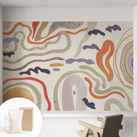 Carta Da Parati Non Tessuto - Decorazione Da Muro - Traspirante - Con Motivo - Per Camera Da Letto Cucina Modelli astratti 152x104 cm