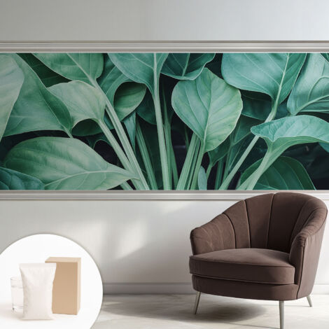Carta Da Parati Non Tessuto - Decorazione Da Muro - Traspirante - Con Motivo - Per Camera Da Letto Cucina Natura verde 250x104 cm