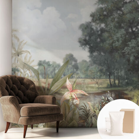 Carta Da Parati Non Tessuto - Decorazione Da Muro - Traspirante - Con Motivo - Per Camera Da Letto Cucina Paesaggio esotico 250x250 cm