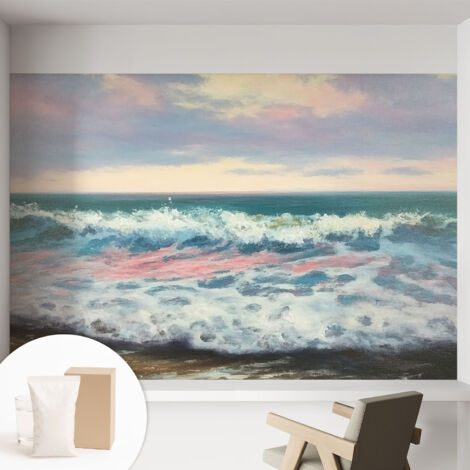 Carta Da Parati Non Tessuto - Decorazione Da Muro - Traspirante - Con Motivo - Per Camera Da Letto Cucina Paesaggio marino 152x104 cm