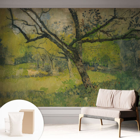 Carta Da Parati Non Tessuto - Decorazione Da Muro - Traspirante - Con Motivo - Per Camera Da Letto Cucina Paesaggio verde 312x219 cm