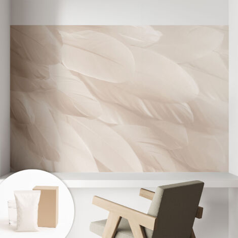 Carta Da Parati Non Tessuto - Decorazione Da Muro - Traspirante - Con Motivo - Per Camera Da Letto Cucina Piume eteree 104x70 cm