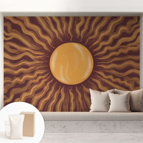 Carta Da Parati Non Tessuto - Decorazione Da Muro - Traspirante - Con Motivo - Per Camera Da Letto Cucina raggi solari 208x146 cm