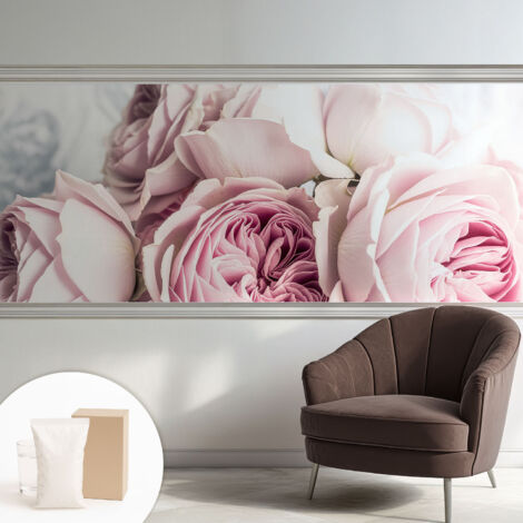 Carta Da Parati Non Tessuto - Decorazione Da Muro - Traspirante - Con Motivo - Per Camera Da Letto Cucina Rose rosa 250x104 cm