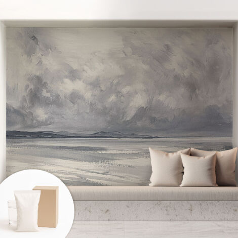 Carta Da Parati Non Tessuto - Decorazione Da Muro - Traspirante - Con Motivo - Per Camera Da Letto Cucina Una tempesta all'orizzonte 208x146 cm