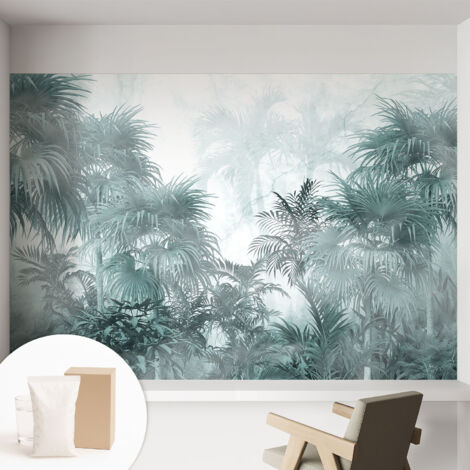Carta Da Parati Non Tessuto - Decorazione Da Muro - Traspirante - Con Motivo - Per Camera Da Letto Cucina Verde esotico 152x104 cm