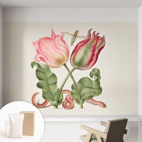 Carta Da Parati Non Tessuto - Di Alta Qualità Per Il Soggiorno La Cucina - Tendenze Moderne - Vlies Ecologico Bellezza del tulipano 152x104 cm