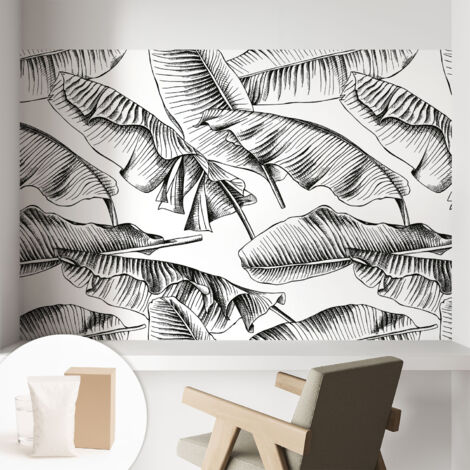 Carta Da Parati Non Tessuto - Di Alta Qualità Per Il Soggiorno La Cucina - Tendenze Moderne - Vlies Ecologico foglie di banana 104x70 cm