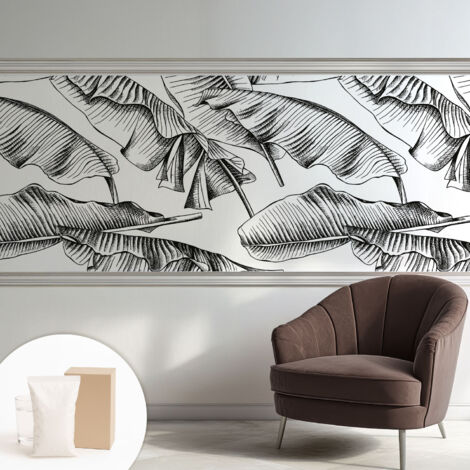 Carta Da Parati Non Tessuto - Di Alta Qualità Per Il Soggiorno La Cucina - Tendenze Moderne - Vlies Ecologico foglie di banana 250x104 cm