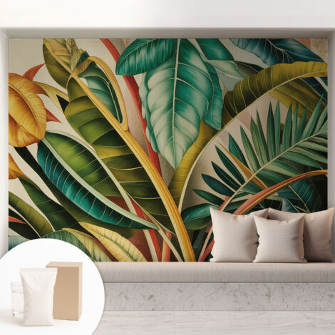 Carta Da Parati Non Tessuto - Di Alta Qualità Per Il Soggiorno La Cucina - Tendenze Moderne - Vlies Ecologico foglie esotiche 208x146 cm