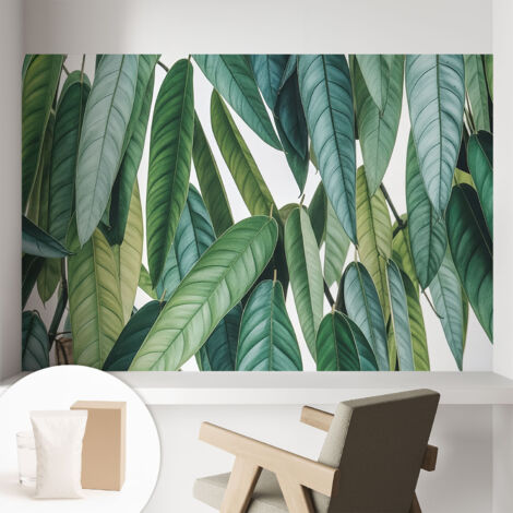 Carta Da Parati Non Tessuto - Di Alta Qualità Per Il Soggiorno La Cucina - Tendenze Moderne - Vlies Ecologico Foglie naturali 104x70 cm