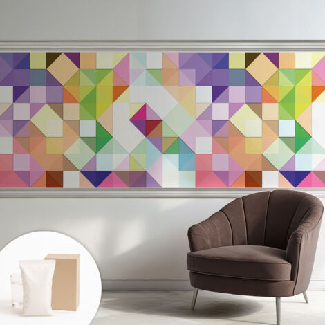 Carta Da Parati Non Tessuto - Di Alta Qualità Per Il Soggiorno La Cucina - Tendenze Moderne - Vlies Ecologico Forme multicolori 250x104 cm