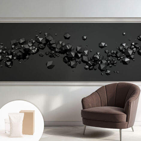 Carta Da Parati Non Tessuto - Di Alta Qualità Per Il Soggiorno La Cucina - Tendenze Moderne - Vlies Ecologico Grumi neri 250x104 cm