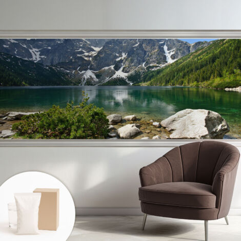 Carta Da Parati Non Tessuto - Di Alta Qualità Per Il Soggiorno La Cucina - Tendenze Moderne - Vlies Ecologico lago di montagna 250x104 cm