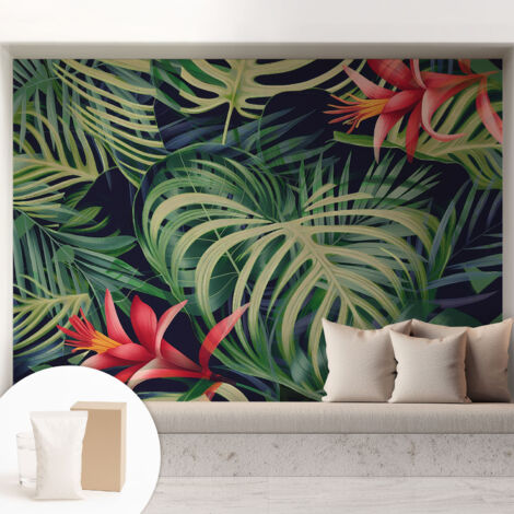 Carta Da Parati Non Tessuto - Di Alta Qualità Per Il Soggiorno La Cucina - Tendenze Moderne - Vlies Ecologico Piante esotiche 208x146 cm