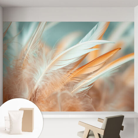 Carta Da Parati Non Tessuto - Di Alta Qualità Per Il Soggiorno La Cucina - Tendenze Moderne - Vlies Ecologico Piume delicate 152x104 cm