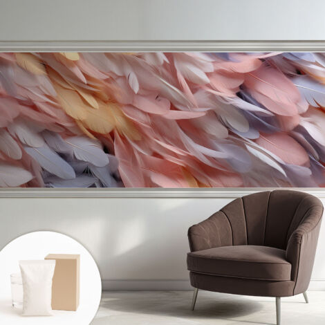 Carta Da Parati Non Tessuto - Di Alta Qualità Per Il Soggiorno La Cucina - Tendenze Moderne - Vlies Ecologico Piume pastello 250x104 cm