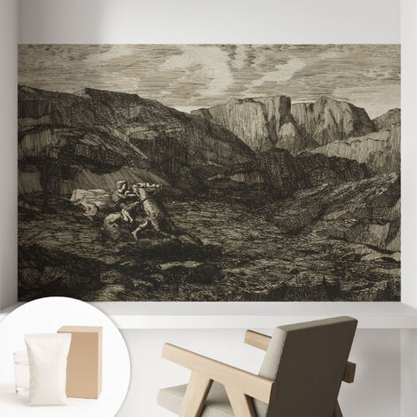 Carta Da Parati Non Tessuto - Di Alta Qualità Per Il Soggiorno La Cucina - Tendenze Moderne - Vlies Ecologico Viaggio in montagna 104x70 cm