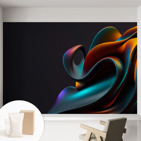 Carta Da Parati Non Tessuto - Di Alta Qualità Per Il Soggiorno La Cucina - Tendenze Moderne - Vlies Ecologico Vortice colorato 152x104 cm