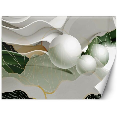 Carta Da Parati, Onde astratte 3d sfere - 254x184