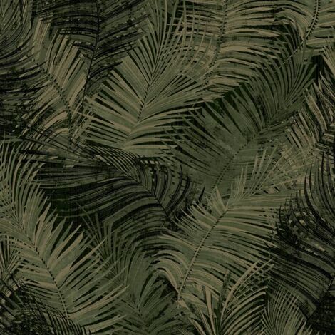 DUTCH WALLCOVERINGS Carta da Parati Palm Colore Verde o in Diversi Colori