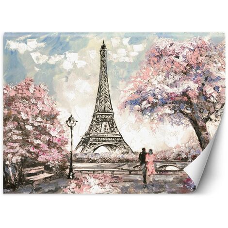 Carta Da Parati, Parigi Torre Eiffel come dipinto - 400x280