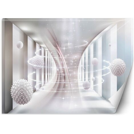 Carta Da Parati, Sfere rotanti 3d - 150x105