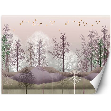 Carta Da Parati, Uccelli sopra la foresta - 300x210