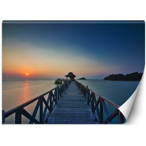 Carta Da Parati, Vista del sole al tramonto - 100x70
