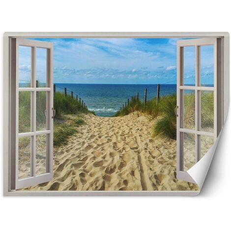 Carta Da Parati, Vista finestra sentiero verso il mare - 280x200