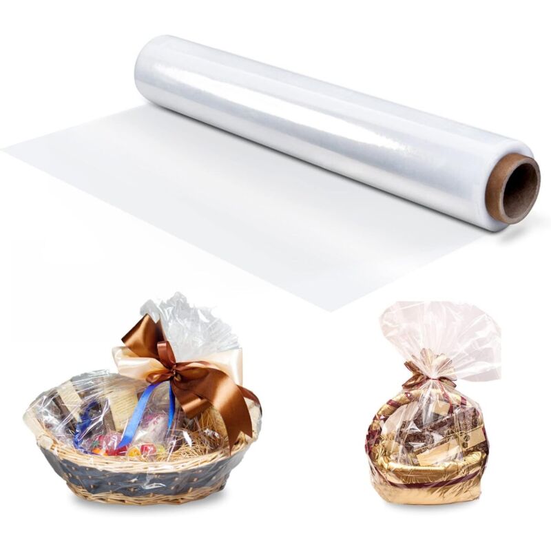 Carta di cristallo, carta di cristallo trasparente 30 m80 cm, carta da regalo per fioristi adatta per confezionare fiori, frutta e dolci