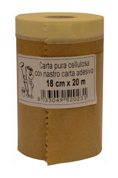 Carta per mascheratura con adesivo Altezza 18 cm Rotolo 20 metri