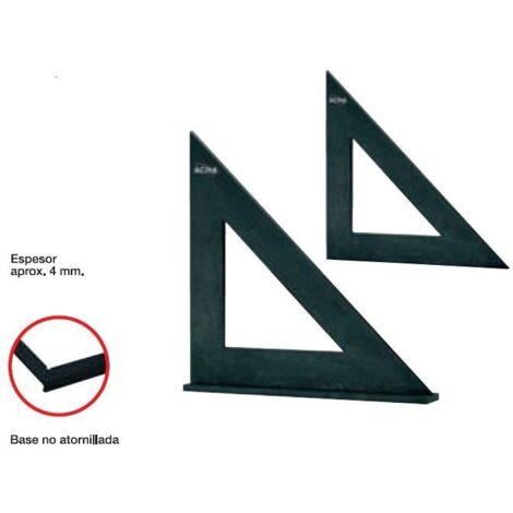 Cartabon Medicion Cerrajero 150X150Mm Vaciado Sombrero Pavonado Acha