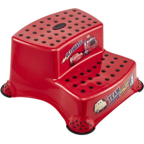 CarTaburete / alzador 2 niveles para niños a partir de 3 a 14 años aprox, función antideslizante, color rojo