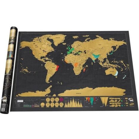 Carte à gratter scratch map édition deluxe