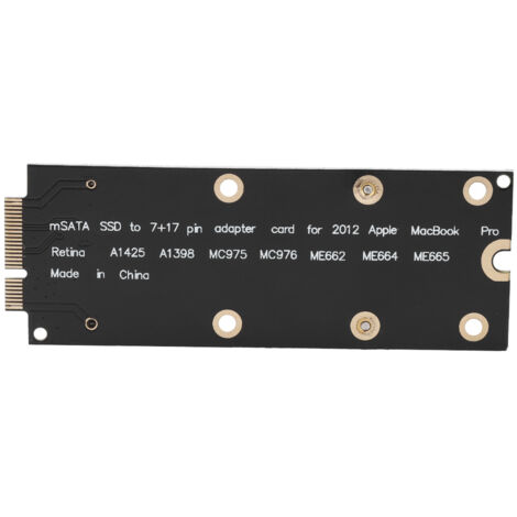 Carte Adaptateur mSATA vers SATA pour MacBook Pro 2012 (MC976, A1425, A1398)