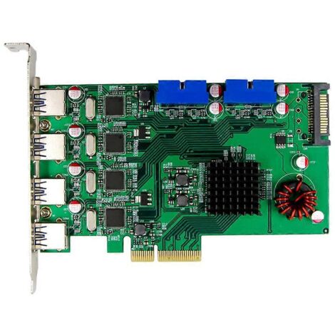 Carte adaptateur PCI-Express X4 USB P17C9X2G : extension de 8 ports USB 3.0 pour applications industrielles