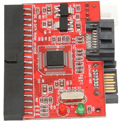 Carte adaptatrice IDE vers SATA 3,5 pouces, conversion bidirectionnelle 1,5 Gbit/s, prend en charge les disques durs remplaçables à chaud, convient à une utilisation à domicile et au bureau.