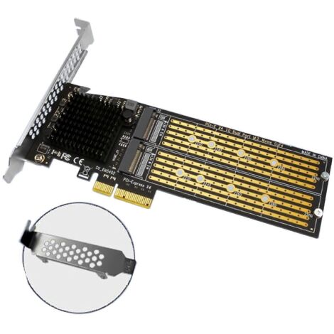Carte adaptatrice PCIe vers M.2 PCIe x4 vers M.2 NVMe pour convertisseur double clé M.2