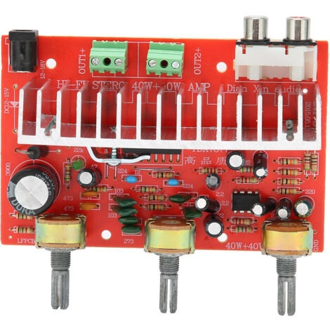 Carte Amplificateur Audio TDA7377, Module d'Amplification Puissance 12V 2A pour Haut-parleurs