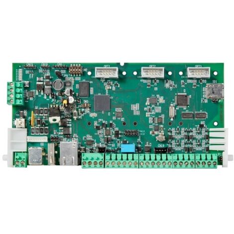Carte CPU MEDEA/64 - Carte CPU pour panneau de contrôle hybride MEDEA/64, port LAN intégré, n. 2 ports USB, 6 entrées + 2 points E/S, 2 sorties, extensible jusqu'à 64 points E/S, 2 bus RS485.