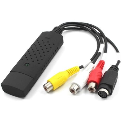 Carte d'acquisition vidéo USB, convertisseur audio-vidéo RCA vers USB, convertit les formats Mini DV, VCR, Hi8 et DVD en numérique.